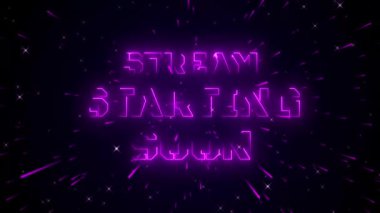 stream starting soon neon animated starting soon neon light meteor galaxy outer space 4k looping intro