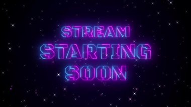 stream starting soon neon animated starting soon neon light meteor galaxy outer space 4k looping intro