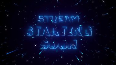 Neon ışığı animasyonu yakında başlıyor. Neon ışık gökadası dış uzay 4k döngüsü girişi