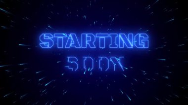Neon ışığı animasyonu yakında başlıyor. Neon ışık gökadası dış uzay 4k döngüsü girişi