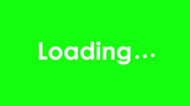 Yeşil ekran 4k animasyon yükleniyor alfa croma döngü animasyonu bekleniyor