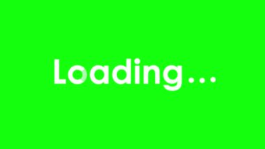 Yeşil ekran 4k animasyon yükleniyor alfa croma döngü animasyonu bekleniyor