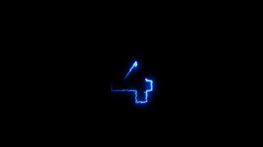 12345789neon animasyon neon elektrik ark reaktörü 4k döngüsü