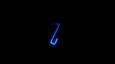 12345789neon animasyon neon elektrik ark reaktörü 4k döngüsü