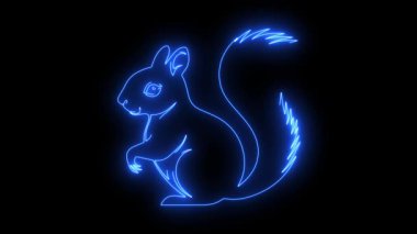 tuapi neon animasyon neon sincap kroma 4k döngüsü