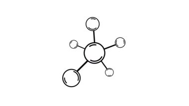 Kimyasal atom moleküler bağı simge kimyasal moleküler bağ yeşil ekran 4k