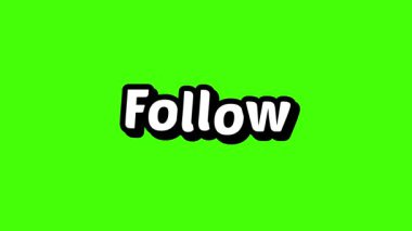 abone metni takip et animasyon takip et abone metin yeşil ekran salıncak 4k