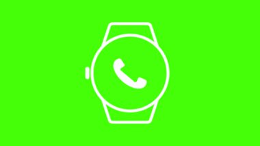 Yeşil Arkaplanda Beyaz Akıllı Telefon Simgesi