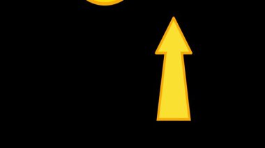 Dolar faizi yükseldi ve düştü animasyon ikonu dolar faiz oranı yukarı ve aşağı 4k