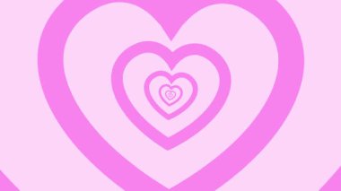 Aşk döngüsü sonsuzluk arka plan animasyon aşk küçük büyütme yineleyici arka plan neon çizgi film 4k döngüsü