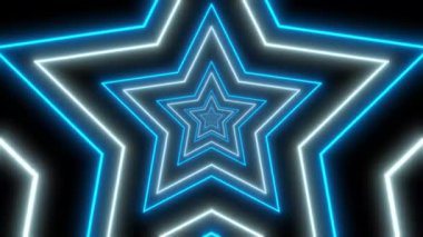 neon yıldız döngüsü sonsuz arkaplan animasyon küçük neon yıldız büyüyen tekrarlayan arka plan neon çizgi film 4k döngüsü