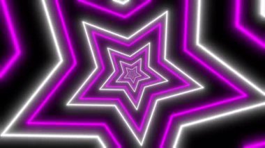 neon yıldız döngüsü sonsuz arkaplan animasyon küçük neon yıldız büyüyen tekrarlayan arka plan neon çizgi film 4k döngüsü