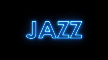 RnB Jazz neon metin canlandırılmış neon simge metin RnB Jazz 4k croma döngüsü