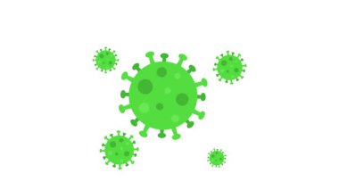 Virüs bakteri simgesi canlandırılmış simge virüs bakterisi ortaya çıkar ve croma 4k döngüsünü hareket ettirir