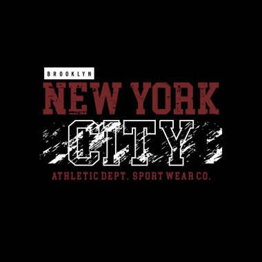 NEW YORK CITY etkisi grunge tasarım tipografisi, vektör grafik illüstrasyonu, t-shirtler ve diğerleri için