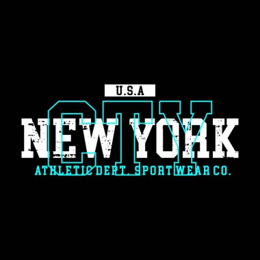 NEW YORK CITY çizgi efekti grunge tasarım tipografisi, vektör grafik illüstrasyonu, t-shirtler ve diğerleri için