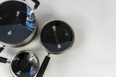 yemek takımı, beyaz arka planda izole edilmiş çelik yemek takımı, siyah metal yemek takımı guadalajara, jalisco