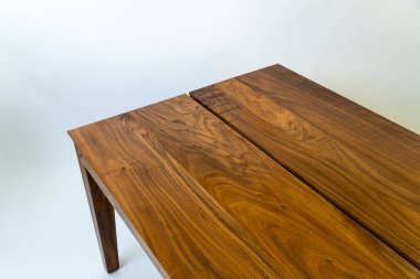 Yemek masası akşam yemeği için hazır, beyaz arka plan tasarım mobilyası, Meksika Latin Amerika