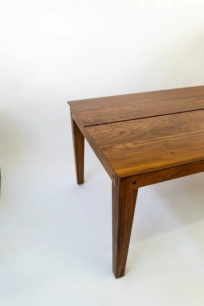 Designer Coffee Table Solid Wood Base Top Terrazzo Oak Wood — Stock Photo, Image