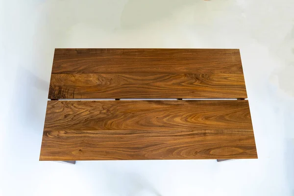 Draufsicht Vintage Holz Runder Stuhl Auf Zement Beton Textur Boden — Stockfoto
