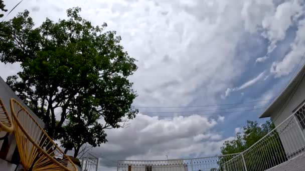 Sky Time Lapse Mooie Achtergrond Sky Timelapse Van Wolkenkrabbers Blauwe — Stockvideo
