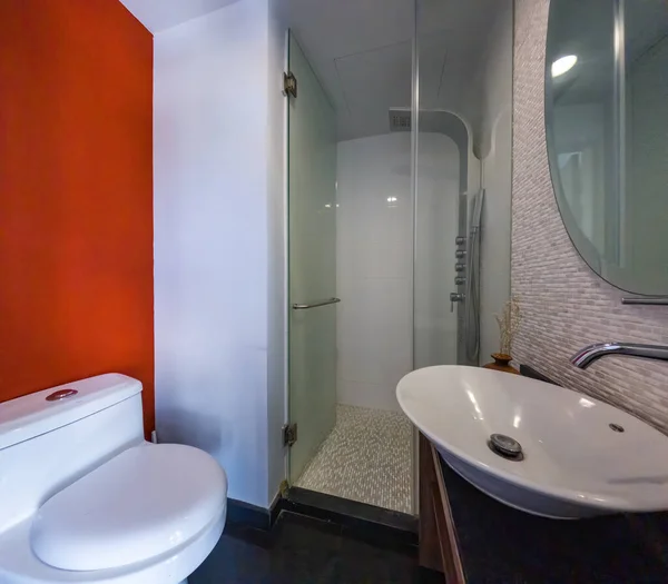 Pequeno Banheiro Apartamento Decoração Moderna Interior Elegante México América Latina — Fotografia de Stock