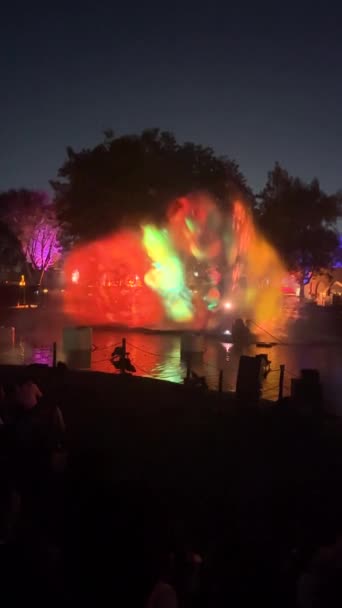 Video Image Projection Water Fountain Day Dead Mexico Latin America — Vídeo de Stock