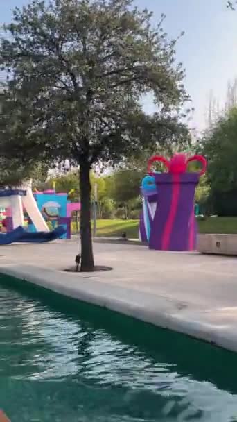 Santa Lucia Ride Monterrey Mexico River Boat Ride River Watching — Wideo stockowe