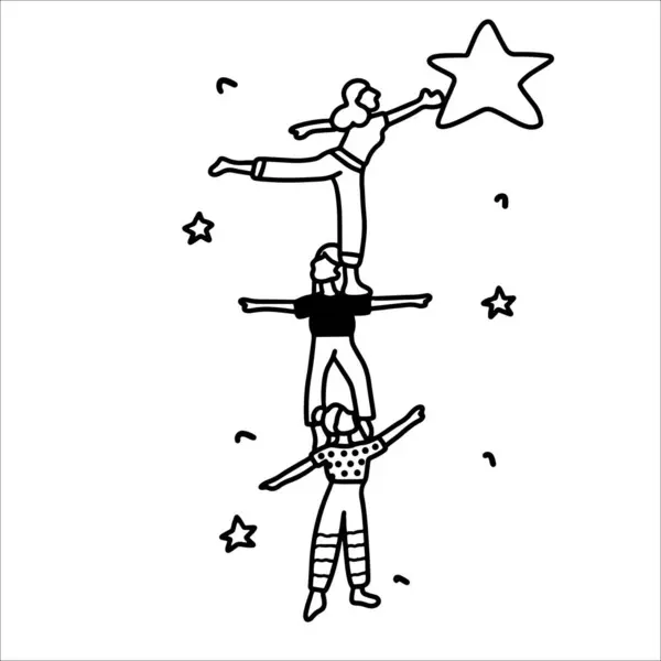 Uluslararası Kadınlar Günü Çizim Çizim Çizimi. Çok Irklı Kadın Grubu