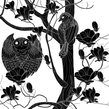 Sanat terapisi boyama sayfası. Çocuklar ve yetişkinler için boyama kitabı antistresi. Kuşlar ve çiçekler klasik tarzda çizilmiş. Doğaya daha bağlı hissetmek isteyenler için ideal..