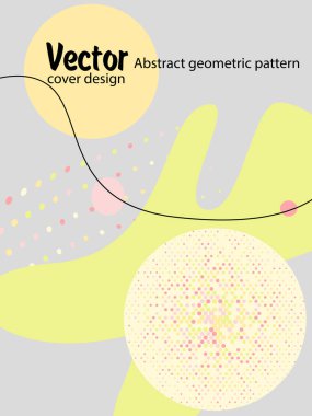 Abstract Bauhaus geometric pattern background, vector circle, triangle and square lines art design. Universal abstract layouts. Applicable for notebooks, planners, brochures, books, catalogs etc.