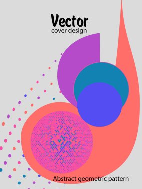 Abstract Bauhaus geometric pattern background, vector circle, triangle and square lines art design. Universal abstract layouts. Applicable for notebooks, planners, brochures, books, catalogs etc.