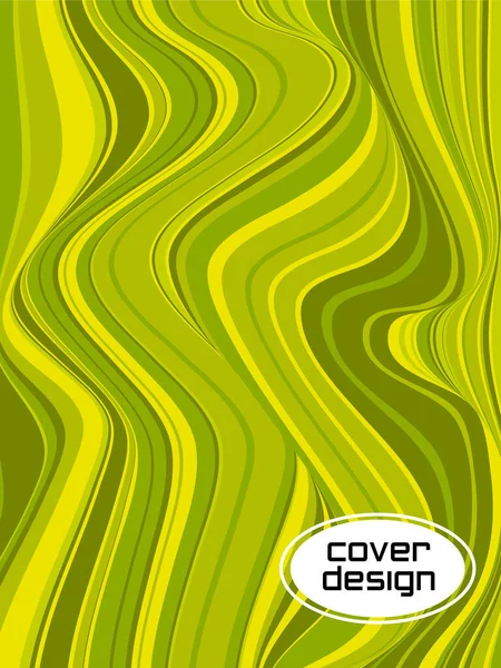 Colorful Wavy Stripes Halftone Stripes Texture Cover Page Layout Templates — Stock Vector