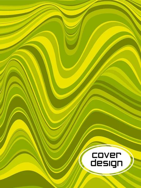 Colorful Wavy Stripes Halftone Stripes Texture Cover Page Layout Templates — Image vectorielle