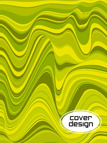 Colorful Wavy Stripes Halftone Stripes Texture Cover Page Layout Templates — Stockvektor