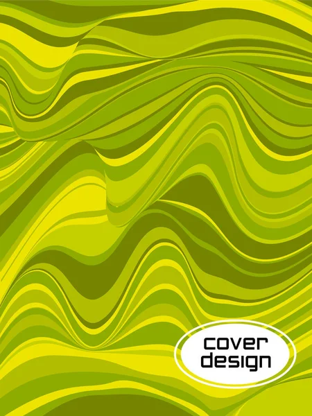 Colorful Wavy Stripes Halftone Stripes Texture Cover Page Layout Templates — Stockový vektor