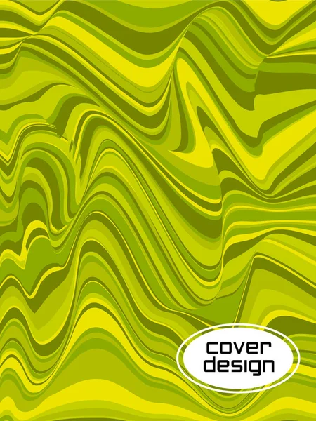 Colorful Wavy Stripes Halftone Stripes Texture Cover Page Layout Templates — Stockvector