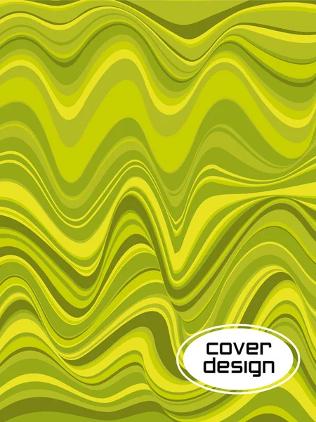 Colorful Wavy Stripes Halftone Stripes Texture Cover Page Layout Templates — Vector de stock