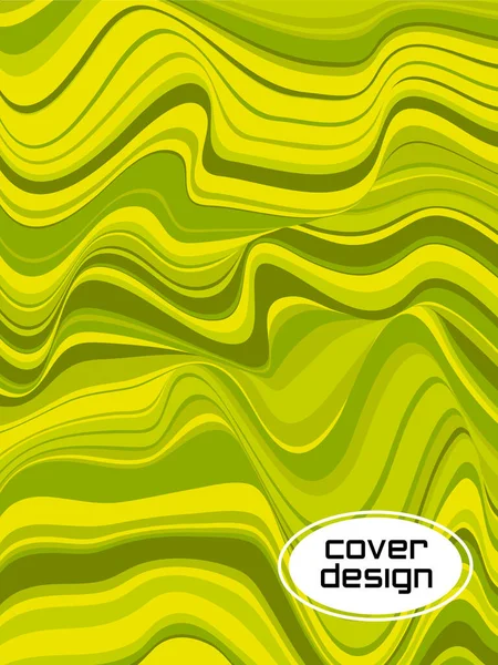 Colorful Wavy Stripes Halftone Stripes Texture Cover Page Layout Templates — Stock Vector