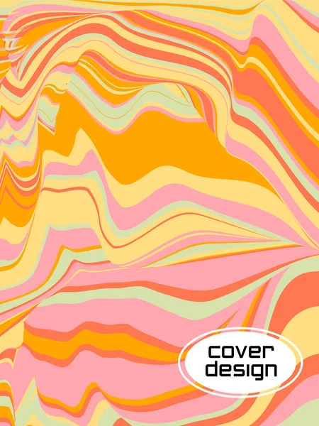 Colorful Wavy Stripes Halftone Stripes Texture Cover Page Layout Templates —  Vetores de Stock