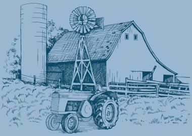 Ev portresi çizimi. Richard 'ın Kalesi - Aslan Kalbi (Kiev). Kalem çizimi vektörlere çevrildi.