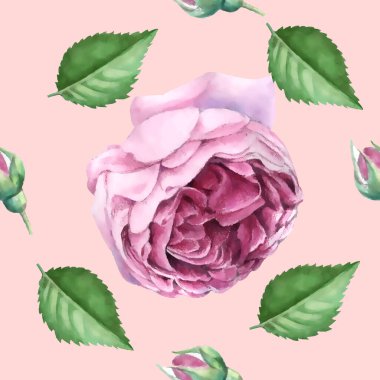 Kalıplı çiçek. Suluboya tarzında bir vektör illüstrasyonu. Yazdırılmış materyalleri, işaretleri, nesneleri, web sitelerini, haritaları kullan.