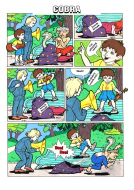 Çocuklar için müzikal temalı çizgi roman.