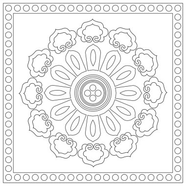 Güzel ve kusursuz bir kavram. Soyut mandala deseni, çiçek açan koleidoskop teması. Şirket, iş ve dekorasyon için harika.