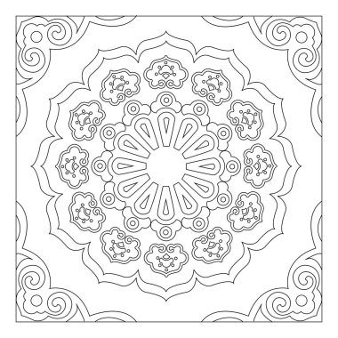 Güzel ve kusursuz bir kavram. Soyut mandala deseni, çiçek açan koleidoskop teması. Şirket, iş ve dekorasyon için harika.