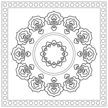 Güzel ve kusursuz bir kavram. Soyut mandala deseni, çiçek açan koleidoskop teması. Şirket, iş ve dekorasyon için harika.