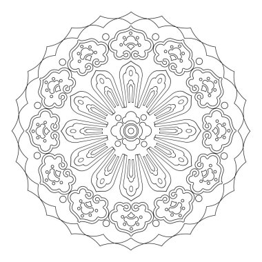 Güzel ve kusursuz bir kavram. Soyut mandala deseni, çiçek açan koleidoskop teması. Şirket, iş ve dekorasyon için harika.