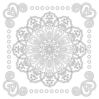 Güzel ve kusursuz bir kavram. Soyut mandala deseni, çiçek açan koleidoskop teması. Şirket, iş ve dekorasyon için harika.