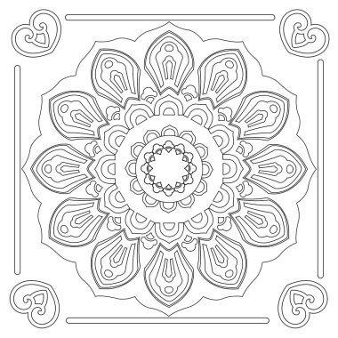 Güzel ve kusursuz bir kavram. Soyut mandala deseni, çiçek açan koleidoskop teması. Şirket, iş ve dekorasyon için harika.