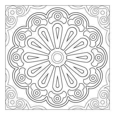 Güzel ve kusursuz bir kavram. Soyut mandala deseni, çiçek açan koleidoskop teması. Şirket, iş ve dekorasyon için harika.